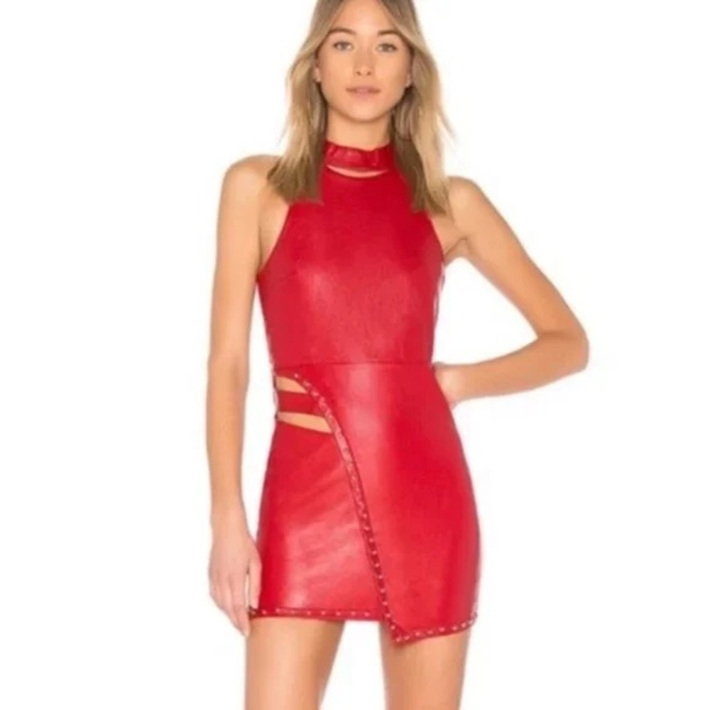 H:ours Red Ethel Mini Dress